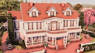 HUGE BASE GAME COLONIAL MANSION 🏡 The Sims 4 Speed Build  No CC [upl. by Oiramal377]