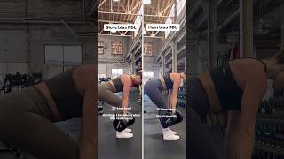 Glute vs hamstring RDL 🦵🏼 rdl legday gymtips glutesworkout hamstringworkout [upl. by Akiram351]