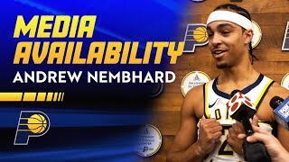 Andrew Nembhard Media Availability October 2 2023  Indiana Pacers [upl. by Suollecram]