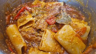 Paccheri Pasta in a Pork Ragù and Parmesan cheese  Probably the best pasta youve ever eaten [upl. by Hamimej398]