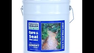 The Cement Store  Blue Label Cure and Seal Concrete Sealer [upl. by Tarrant]