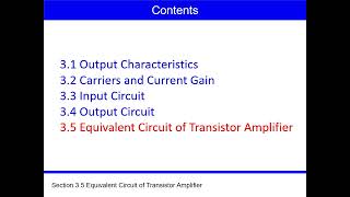 Electronic Circuits ELC0345 Output Circuit Equivalent Circuit of Transistor Amp [upl. by Beilul]