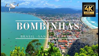 Praia de Bombinhas Espetacular Drone 4k  Santa CatarinaBrasil [upl. by Ydniw]