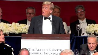 Donald Trump full speech at Al Smith Dinner in New York City Oct 17 2024 [upl. by Enatan]