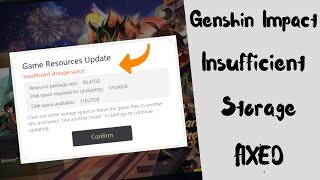 Fix genshin impact insufficient space on disk ✔ insufficient storage space in windows pclaptop [upl. by Ellevehs]