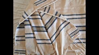 Handmade Tallit  quotHochmaquot Wedding Tallit Bar Mitzvah Tallit [upl. by Silado]