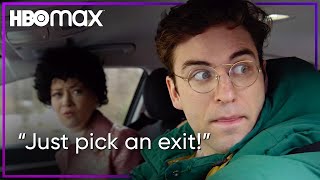 Search Party  The Looping Car Chase  HBO Max [upl. by Hinkle479]