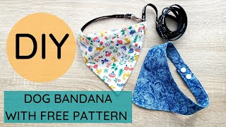 Easy DIY DOG BANDANA with FREE pattern Two different patterns to choose [upl. by Isa178]