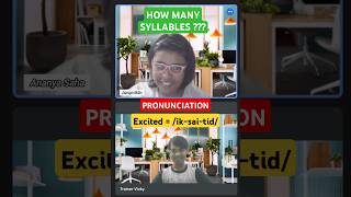 EXCITED Syllables  english languagelearning viralreels trending youtubeshorts viralvideo [upl. by Kcirrag]