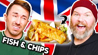 Americans Try Weird British Meals for the First Time [upl. by Adihsar]