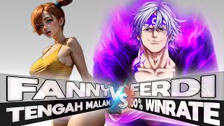 FANNY TENGAH MALAM VS FREDRINN 100 WINRATE [upl. by Yniattirb771]