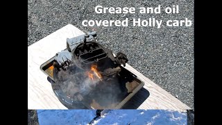 Laser cleaning of a grease and oil covered Holly carburetor wwwrayguncleanercom [upl. by Lucienne]