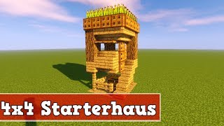 Wie baut man ein kleines Haus in Minecraft  Minecraft kleines Starterhaus bauen deutsch [upl. by Komsa]