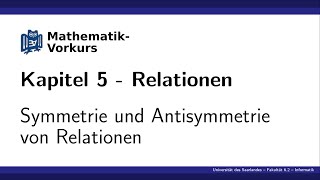 K5 Symmetrie und Antisymmetrie von Relationen [upl. by Zilla494]