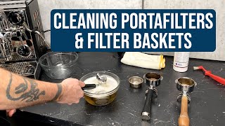 Espresso Machine Maintenance Cleaning Portafilters amp Filter Baskets [upl. by Yebba20]