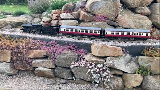 Vintage 3 rail BassettLowke 2P on our O gauge garden railway [upl. by Hammock]