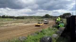 3 BRAMPTON RACEWAY  Banger Car Racing car on roof  Banger Car Quad ATV Track 150712 [upl. by Jean423]