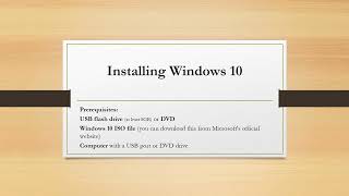 Installing Windows 10 [upl. by Yde843]