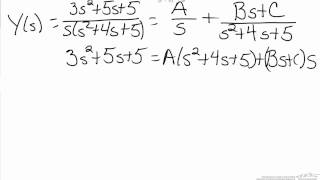 Laplace Transforms Partial Fractions Imaginary Roots [upl. by Jenica]