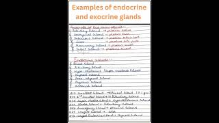 Examples of endocrine and exocrine glands [upl. by Auberon]