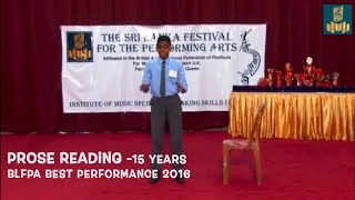 BLFPA 2016  Public Speaking  15 Years [upl. by Bathulda]