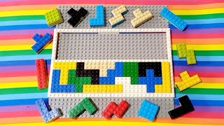 tetris X pentomino 4x15 lego puzzle [upl. by Eadrahc]