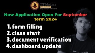 New Application form for September 2024 term iitmadras [upl. by Hausmann]