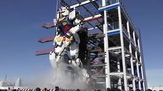 4K GUNDAM Robot in Japan GUNDAM FACTORY YOKOHAMA Gundam moves in Yokohama [upl. by Eronaele]