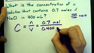 How to Calculate Concentration from Volume and Moles [upl. by Odinevneib]