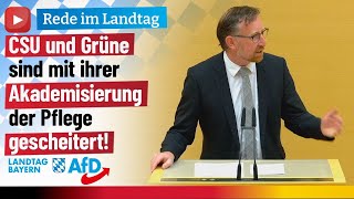 CSU und Grüne sind mit ihrer Akademisierung der Pflege gescheitert  Andreas Winhart [upl. by Lipps]