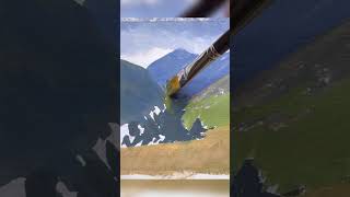 How to Paint a Landscape Using Gouache Paint art gouache landscapepainting artist [upl. by Enidualc768]