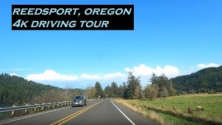 Reedsport Oregon  4k Driving Tour [upl. by Bonar]