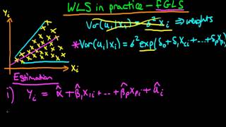 Weighted Least Squares in practice  feasible GLS  part 1 [upl. by Jeritah]