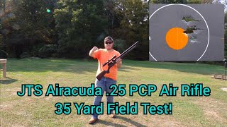 JTS Airacuda 25 PCP Air Rifle 35 Yard Field Test [upl. by Elamaj]