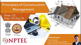 Principles of Construction Management  WEEK 2  Estimation of Rates and Analysis of Quantities [upl. by Artenahs]