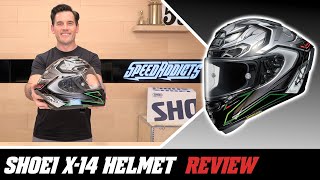 Shoei X14 Helmet Review at SpeedAddictscom [upl. by Duwalt415]