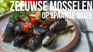 RECEPT Zeeuwse Mosselen op Spaanse wijze  OhMyFoodness [upl. by Turley]