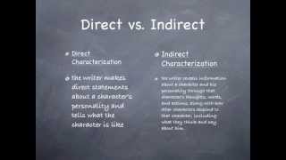 Direct vs Indirect Characterization Lesson Plan [upl. by Sawyere]