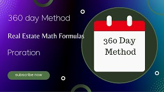 360 Day Method Proration  Real Estate Math Formulas [upl. by Anawad349]