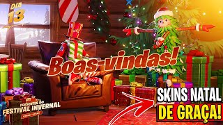 COMO PEGAR 2 SKINS GRÁTIS no EVENTO DE NATAL 2023 PRESENTES GRÁTIS e DESAFIOS [upl. by Noirret]