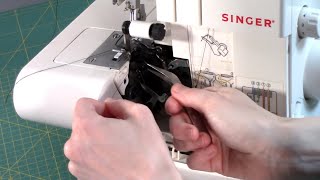 How to thread Singer Overlocker  Serger 14SH754 from scratch [upl. by Calmas]