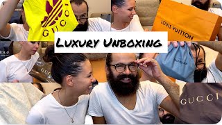 Luxury Unboxing  GucciLouis Vuitton Bottega BalenciagaYSL 💫 [upl. by Ruff]