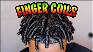 How to do Finger Coils for Black MenBoys on Natural Hair [upl. by Asilat769]