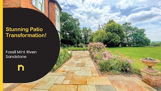 Watch Expert Landscapers Craft an Exquisite Patio with Fossil Mint Sandstone [upl. by Atelra]