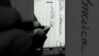 quotNorth Americaquot calligraphy calligraphyforbeginners calligraphylettering calligrahy write [upl. by Haidej411]