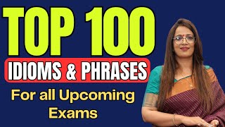 Top Important 100 Idioms amp Phrases For SSC CGL MTS STENO CDS NDA 2024  Vocabulary  Rani Mam [upl. by Susej]