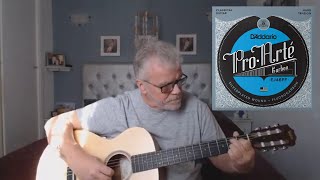 Daddario ProArte EJ46FF High Tension Carbon Strings Review  Taylor Academy 12eN [upl. by Stefanac351]