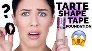 TARTE SHAPE TAPE FOUNDATION FIRST IMPRESSIONS amp REVIEW [upl. by Lahsram888]