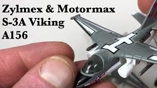 Zylmex S3A Viking A156 Motormax Zee Toy Review Model DieCast Navy Jet Airplane [upl. by Ecyal507]