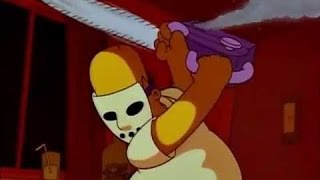 Homero asusta a Bart con un cuchillo y una motosierra  Los Simpson [upl. by Aneleh]